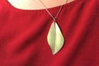 Diamond Palm leaf necklace by Photofinish Jewellery
